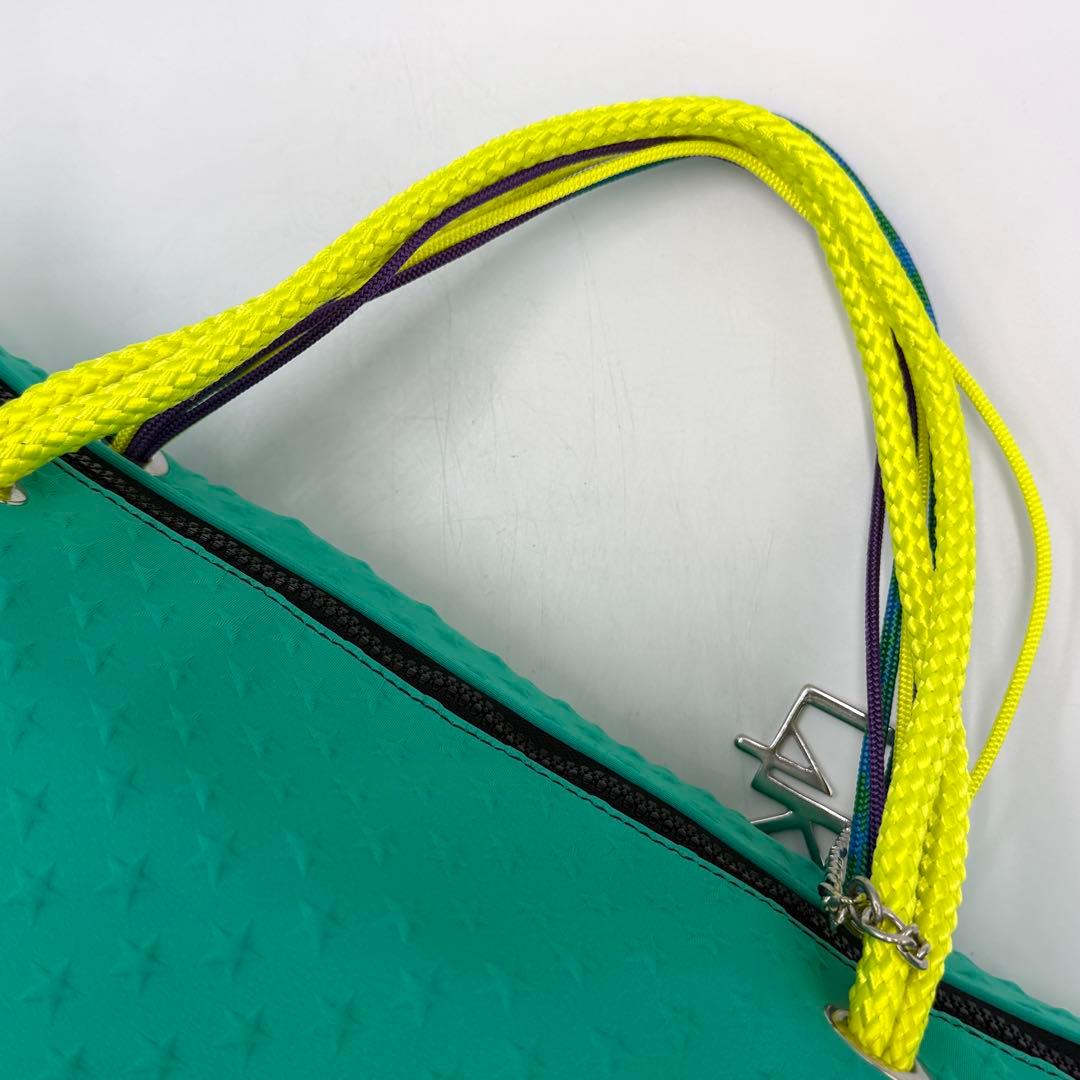 【美品】L4K3 ボストンバッグ クイーンレーク ネオプレン 2way グリーン