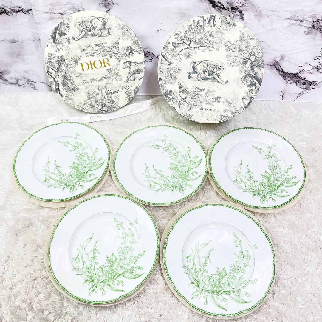 Dior リリーオブザヴァレー 21cmプレート 6枚セット　バラ売り可能！