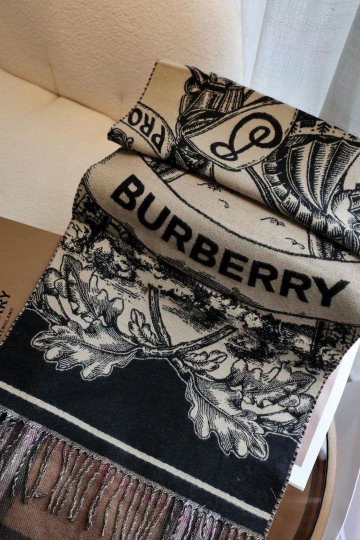 様BURBERRY ウール スカーフ ベージュ チェック柄