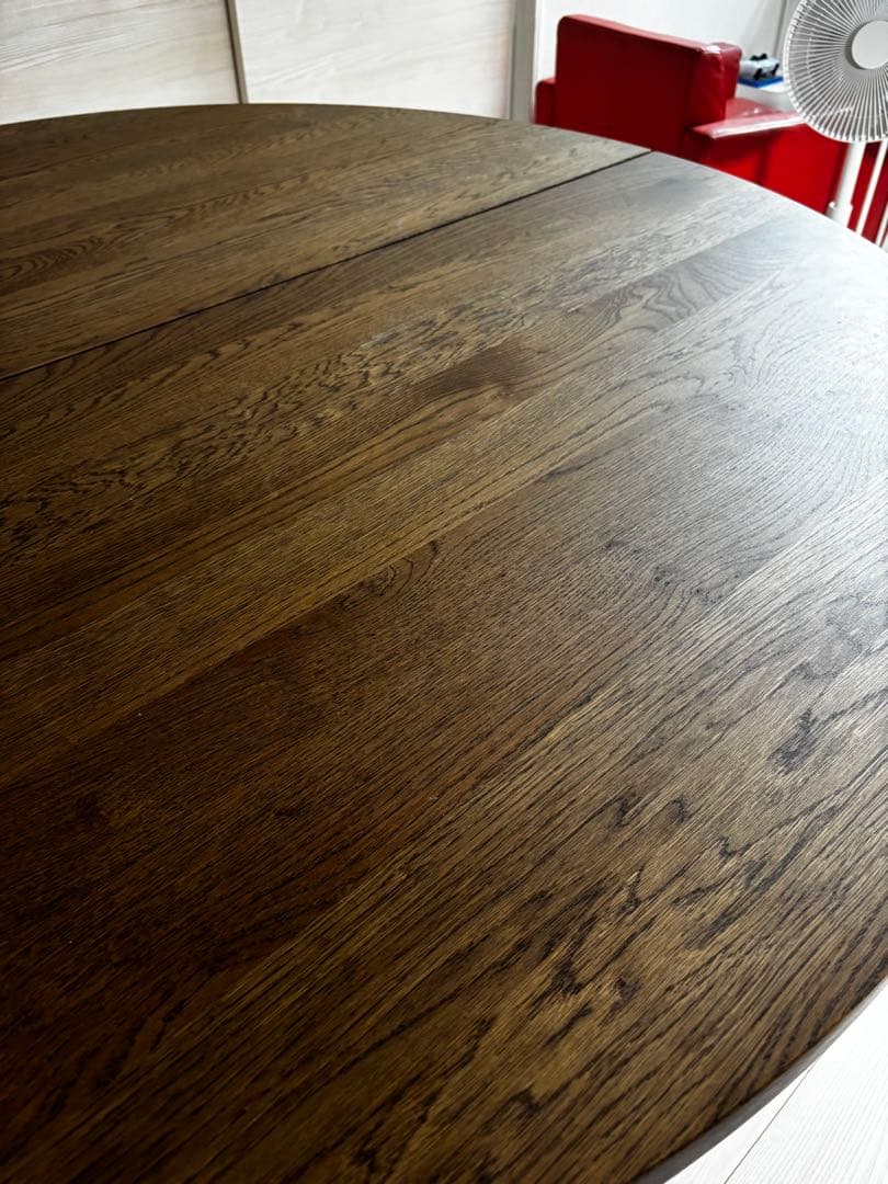 IKEA モールビロンガ 円形ダイニングテーブル オーク材 丸テーブル