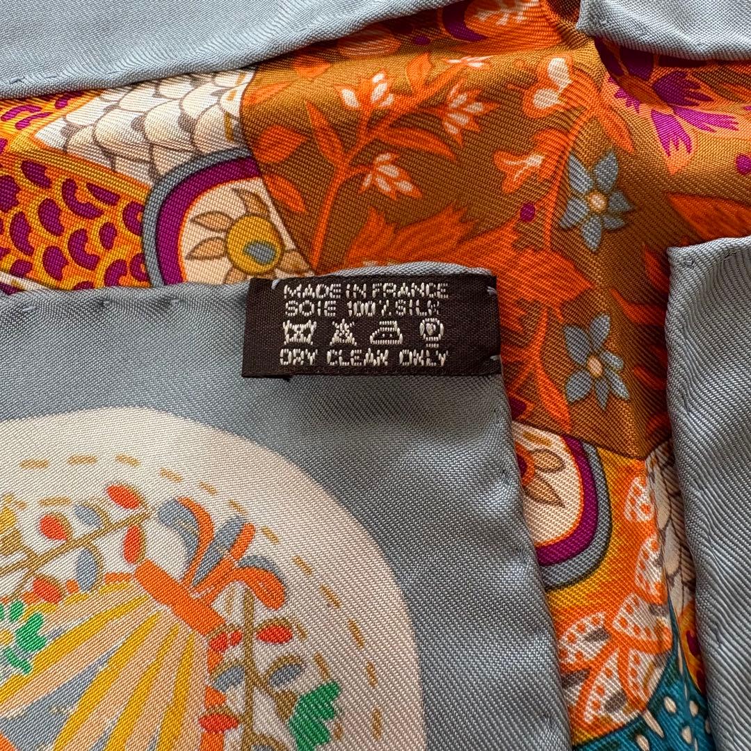 エルメス　カレ９０　プロヴァンスの花刺繍