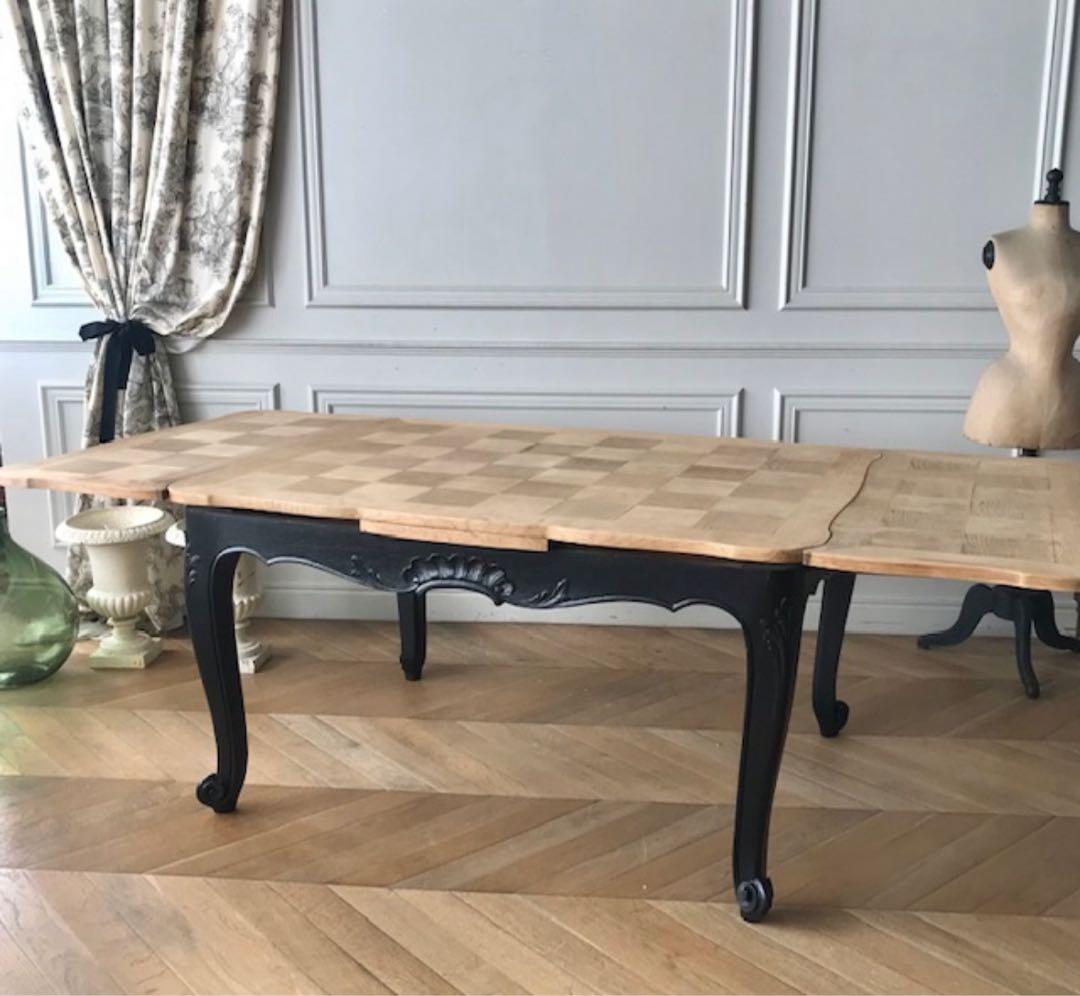 【KRN】オーク材 アンティークデザインテーブル