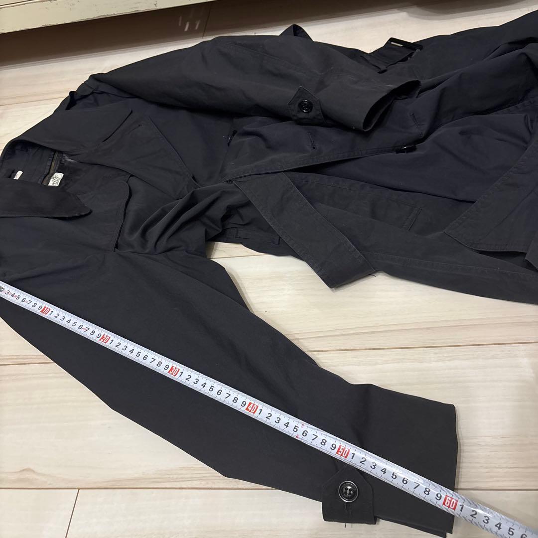 米軍used古着オールウェザーコート ブラック44S ロングコート