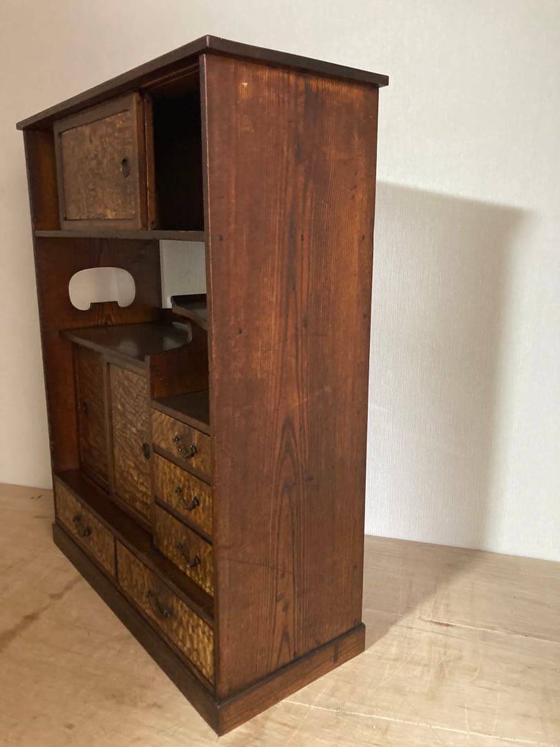 【送料込】アンティークの収納棚　高さ89cm
