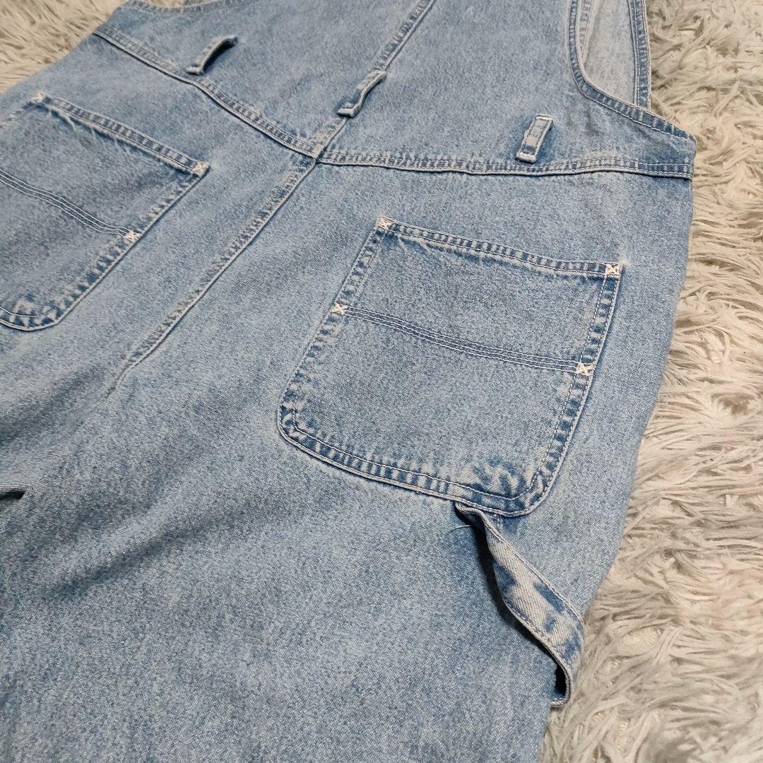 90s DISNEY　Pooh くまのプーさん デニムサロペット　オーバーオール