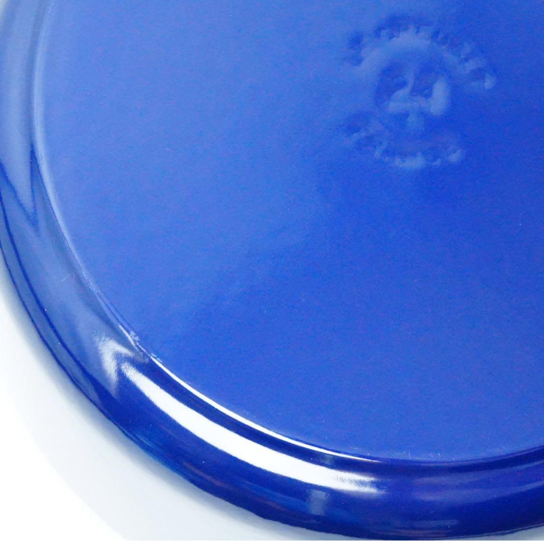 【美品】LE CREUSET　ココット ロンド インディゴブルー　24cm