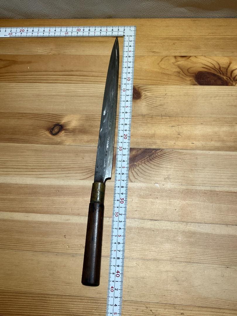 堺　柳刃包丁鋼製 木製ハンドル#D254
