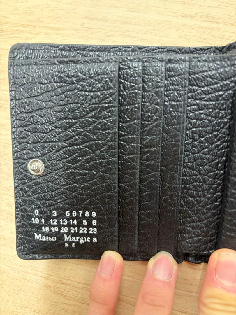 Maison Margiela 二つ折り財布 黒 レザー