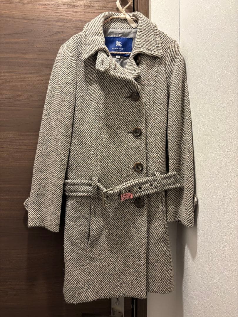バーバリー　ブルーレーベル　コート　36 アンゴラ混