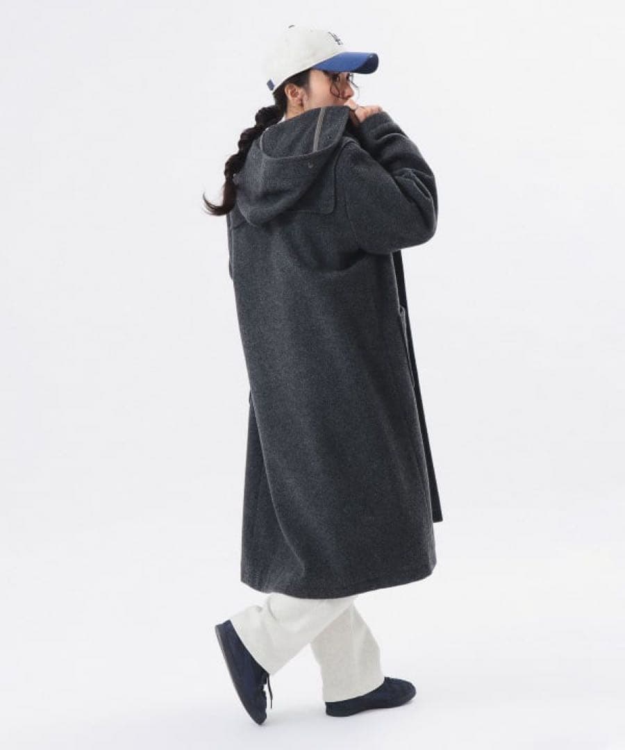 BEAMS BOY モッサーロングダッフルコート25FW グレー