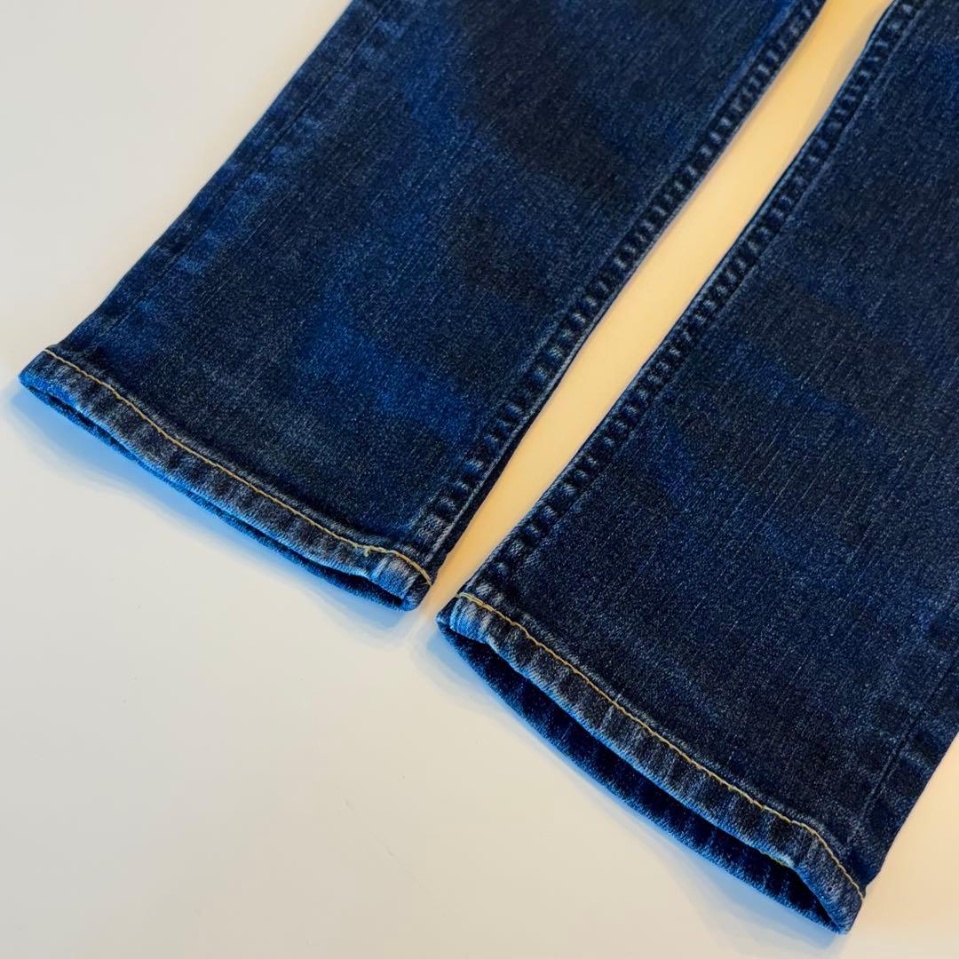 美品☆YANUK ヤヌーク デニム　パトリシア　裏起毛　スリム　ブルー　送料無料