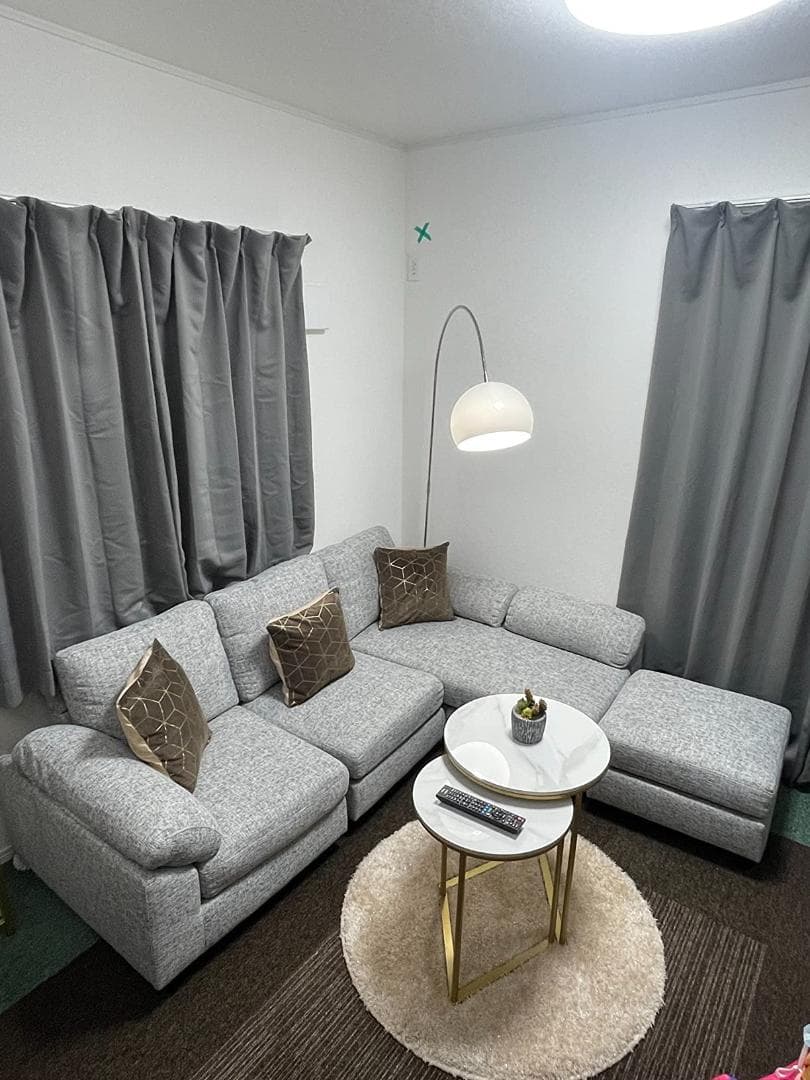 焼結石ゴールド脚 ネストテーブルセット エレガント 2脚