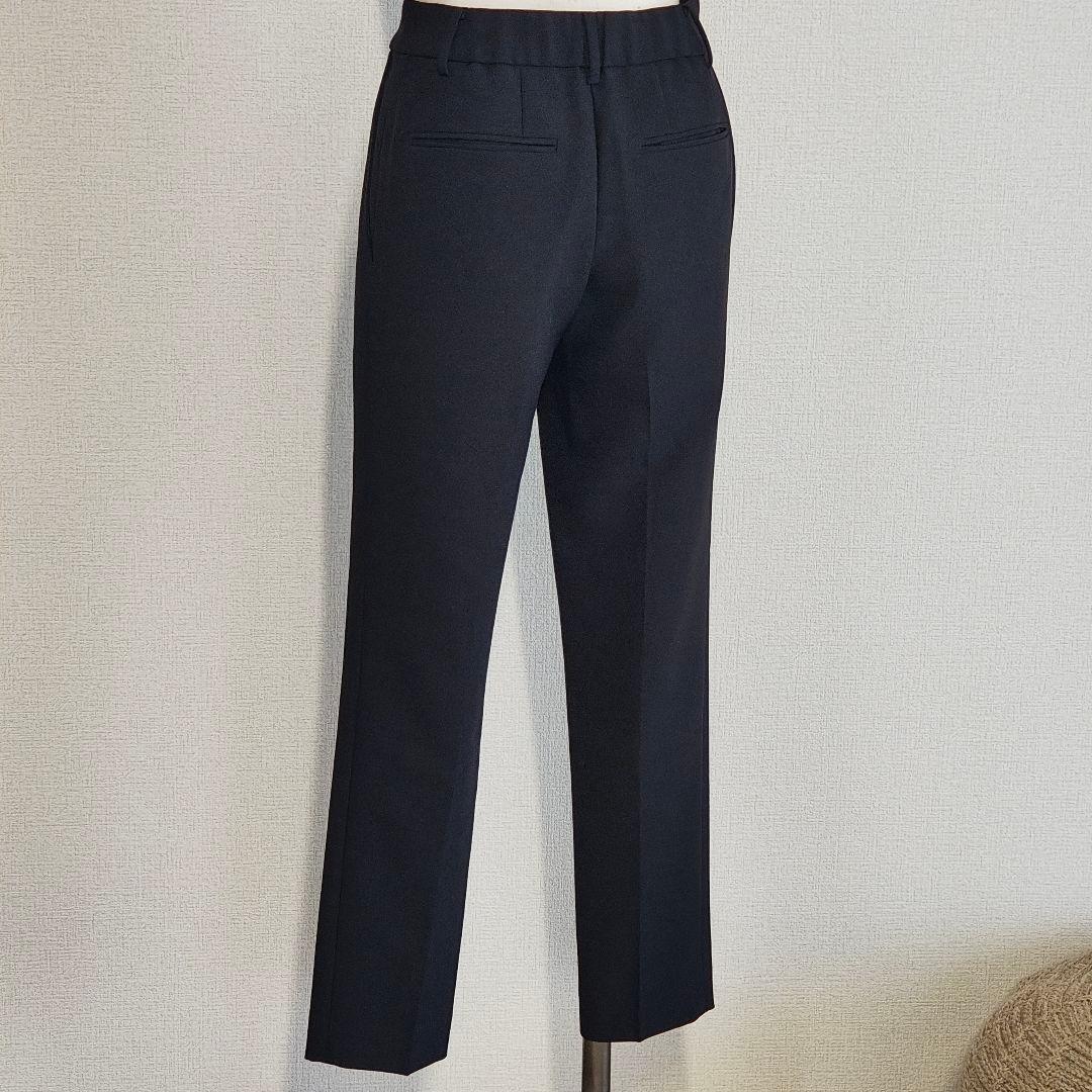 美品 PLST 洗濯可 ノーカラージャケット パンツ セットアップ スーツ 黒