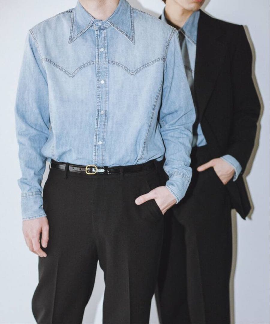 HUSBANDS ハズバンズ別注 western shirt in denim