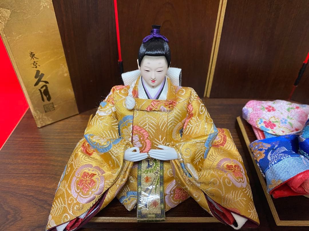 東京久月　雛人形　親王飾り収納セット・サイズ間口約４５×奥行約３０×高さ約４２㎝