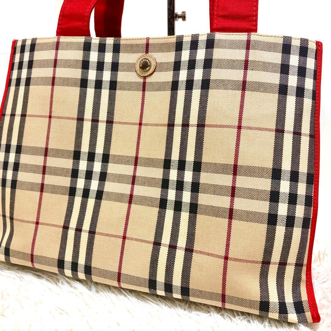 ✨美品✨BURBERRY LONDON バーバリーロンドンキャンバストートバッグ