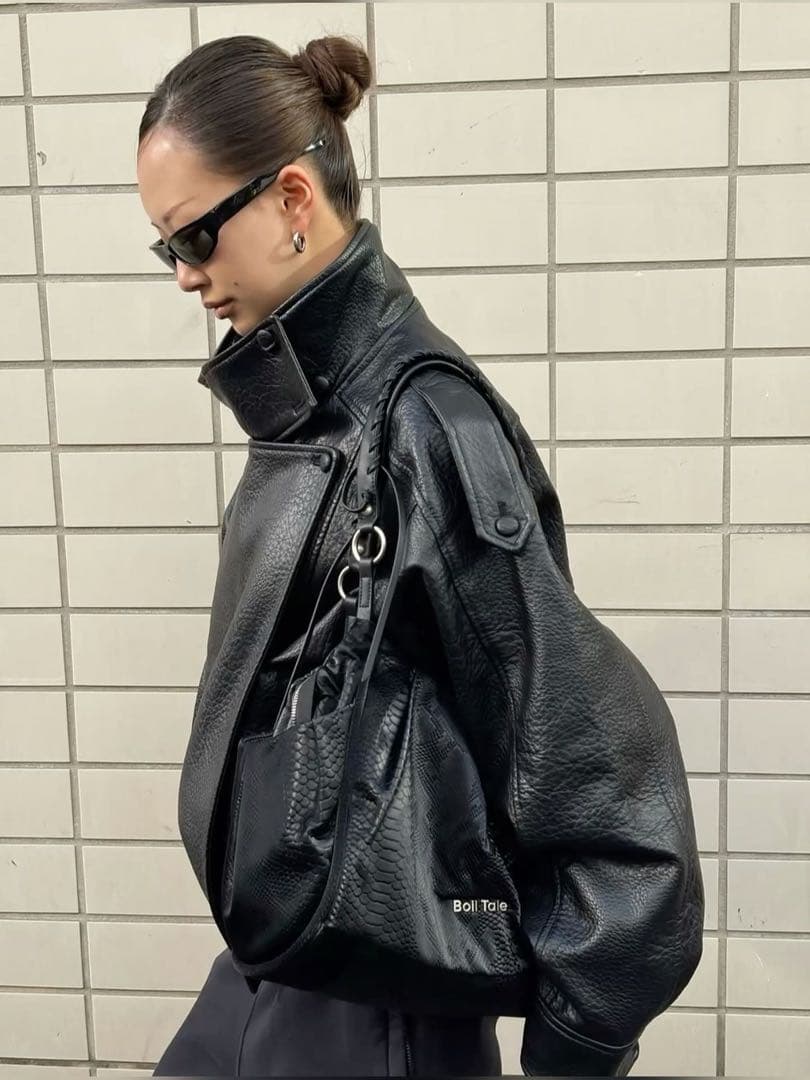 ZARA フェイクレザージャケット　s