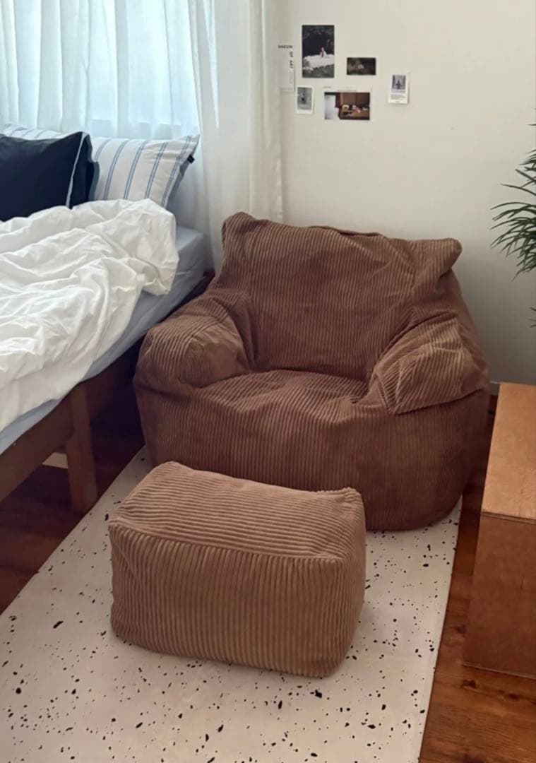 LOOSY ソファ+クッションカバー BROWN +オットマン