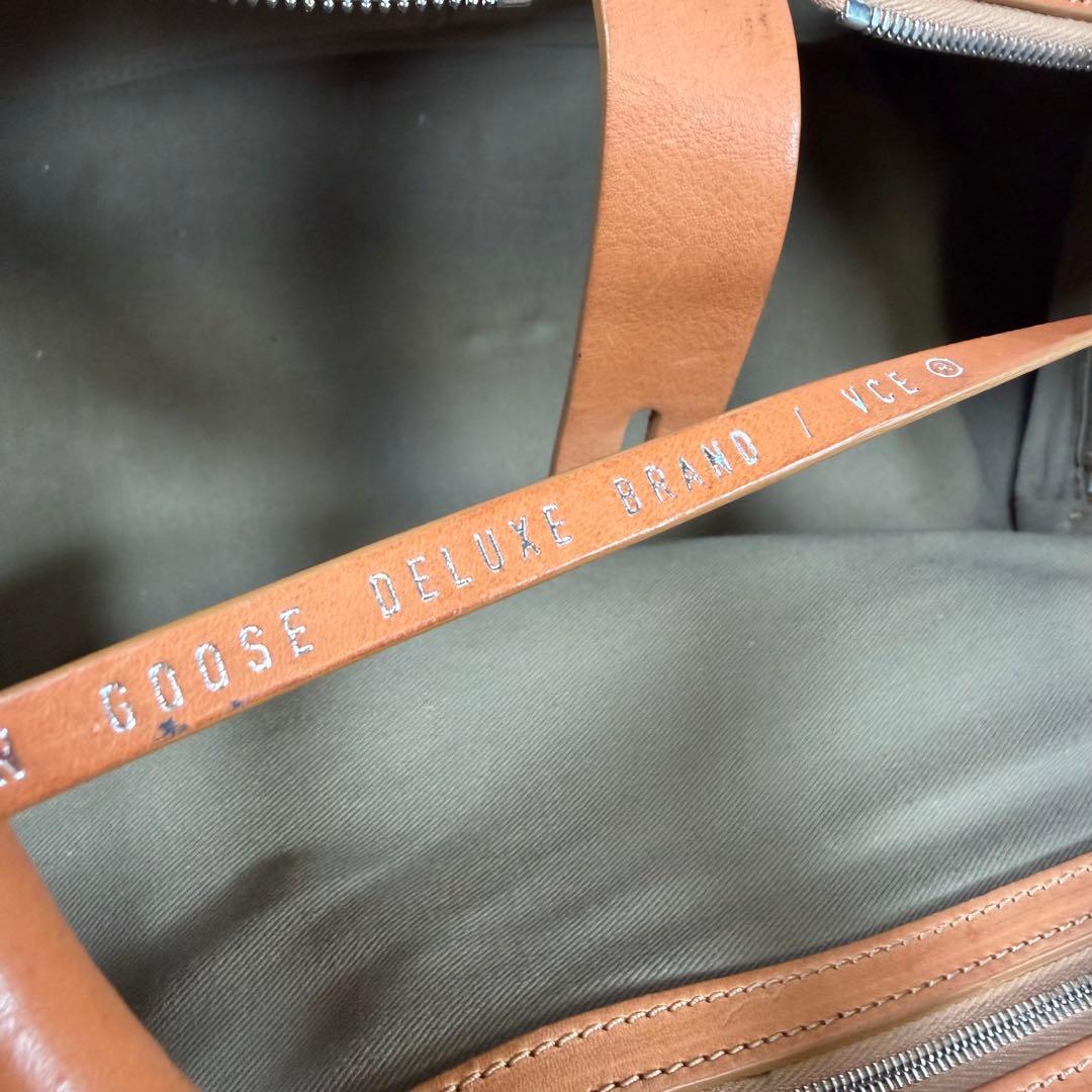 【美品】ゴールデングース　ボストンバッグ　エキパージュ　オールレザー　キャメル