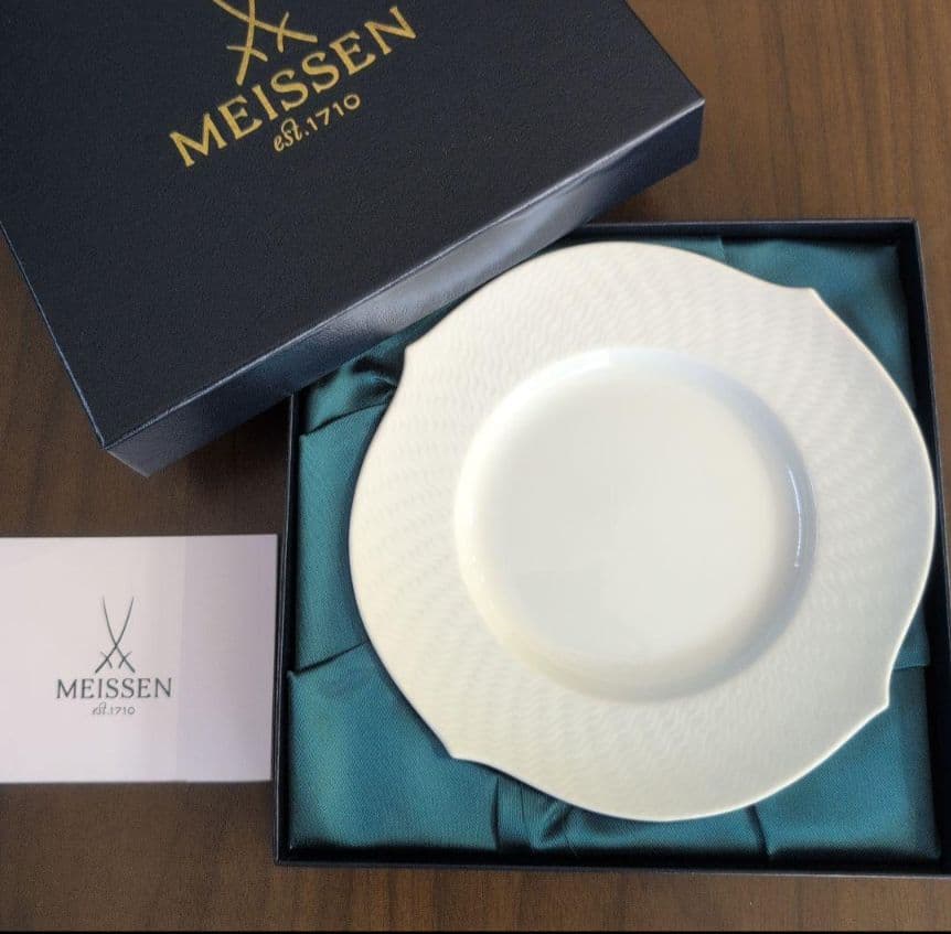 しろうさぎ　マイセン　波の戯れ　ケーキプレート　2枚