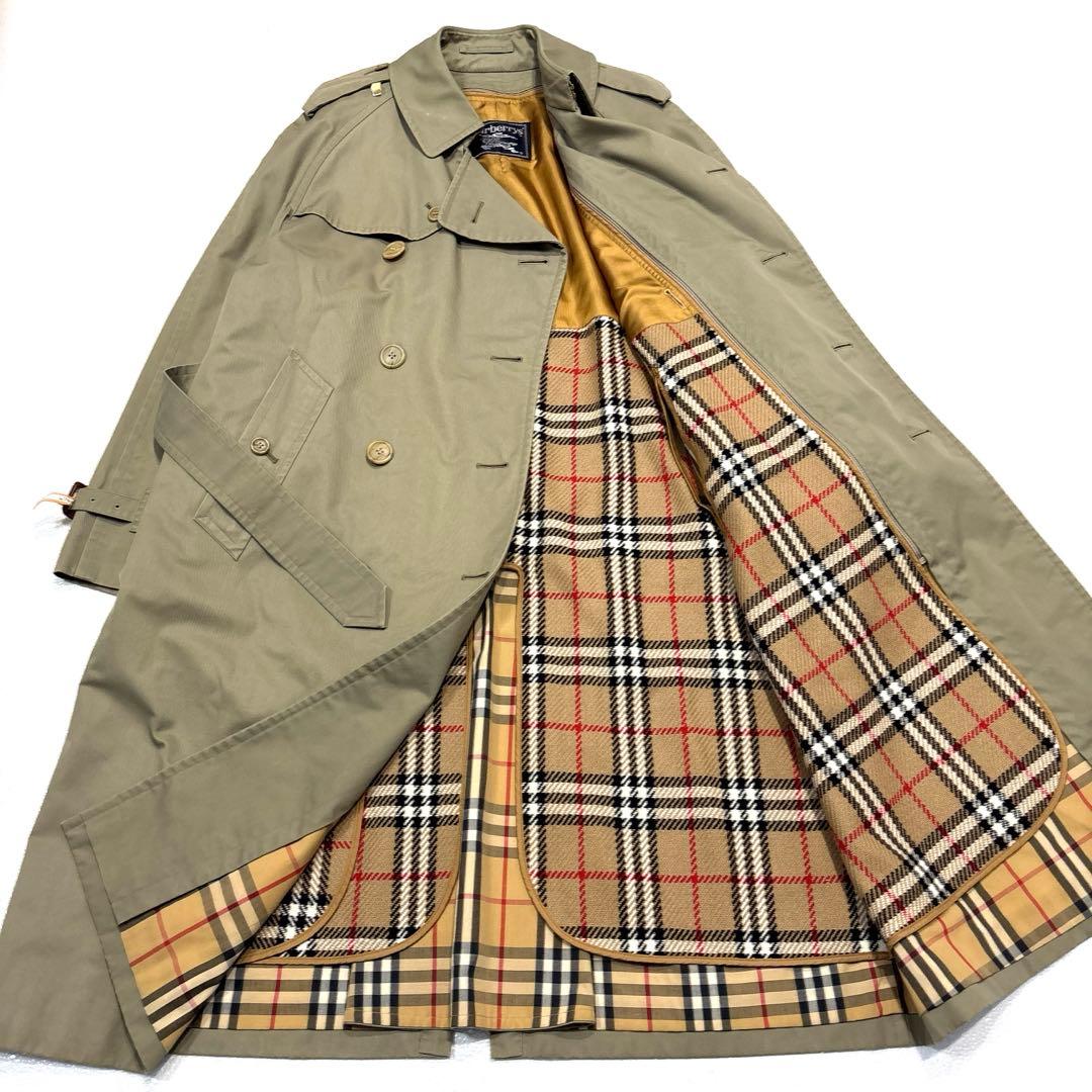 専用美品/メンズL】バーバリー　トレンチコート　ベルト　ライナー付　ノバチェック