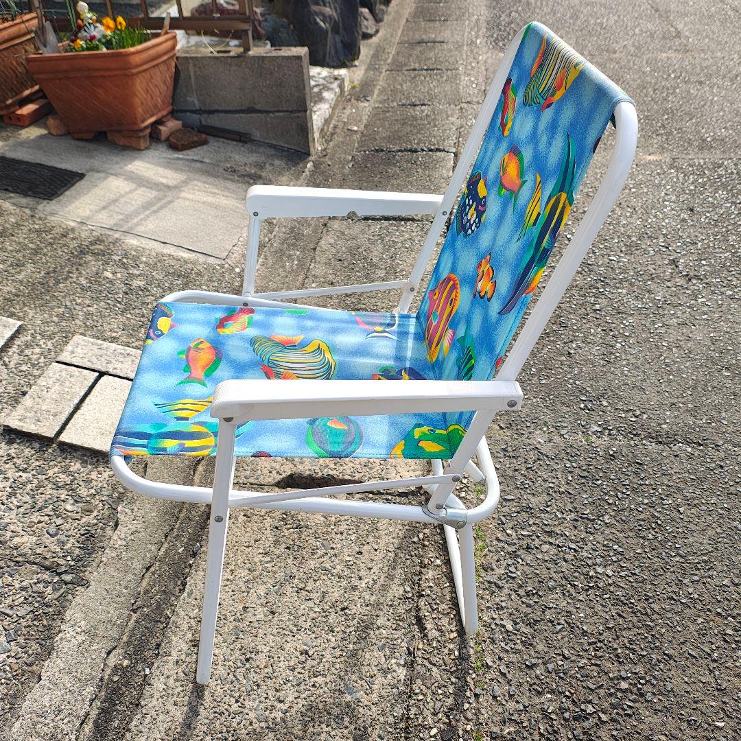 折りたたみ式アウトドアチェア 2脚セット 昭和レトロ