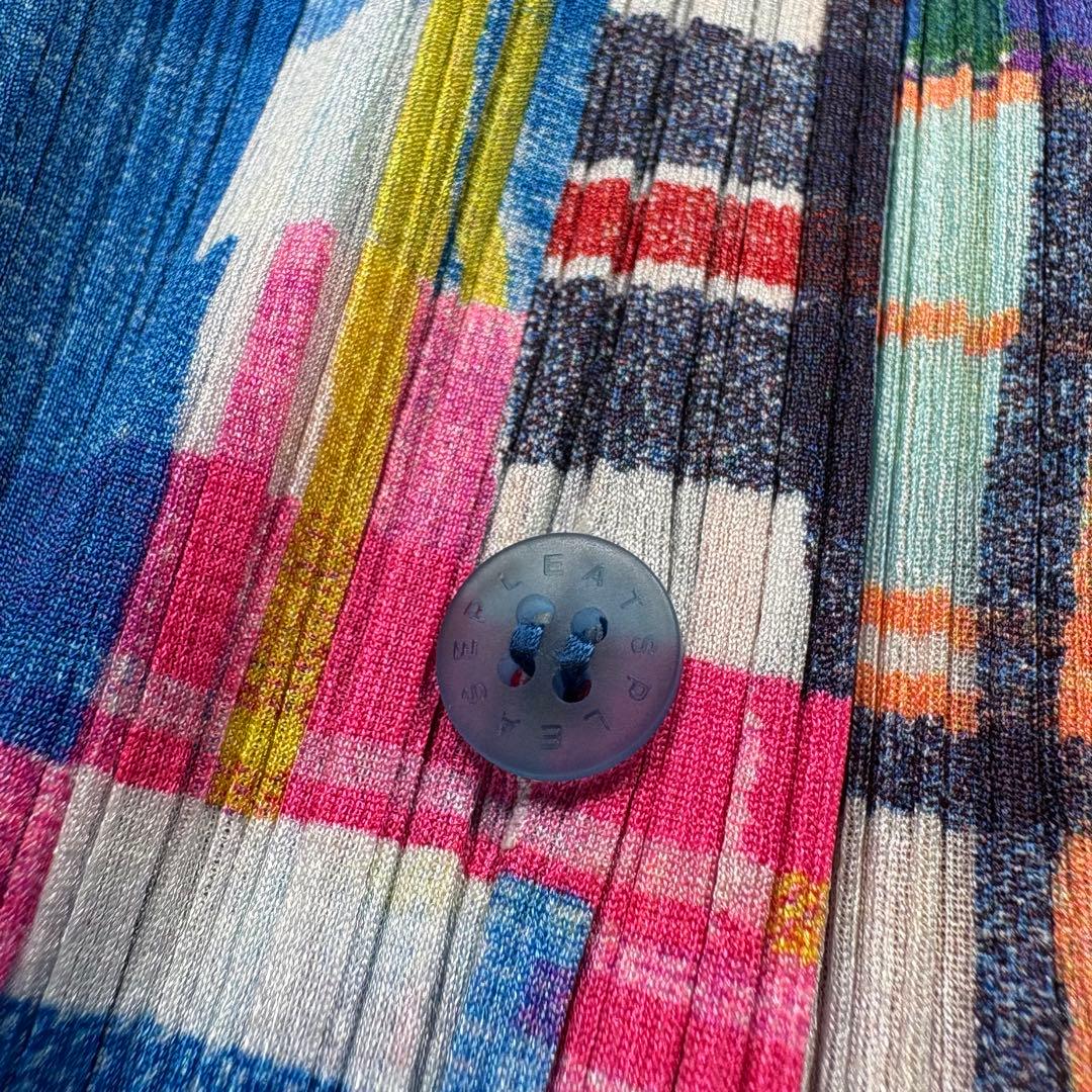 ア*マ様 【未使用級】 プリーツプリーズ イッセイミヤケ マルチカラー 半袖 シ