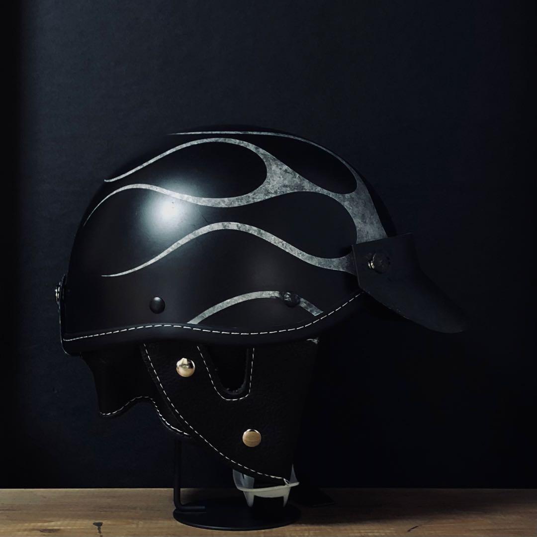 ポリスヘルメット　ショーティー　ポリヘル　新品未使用　エイジング加工　小帽体