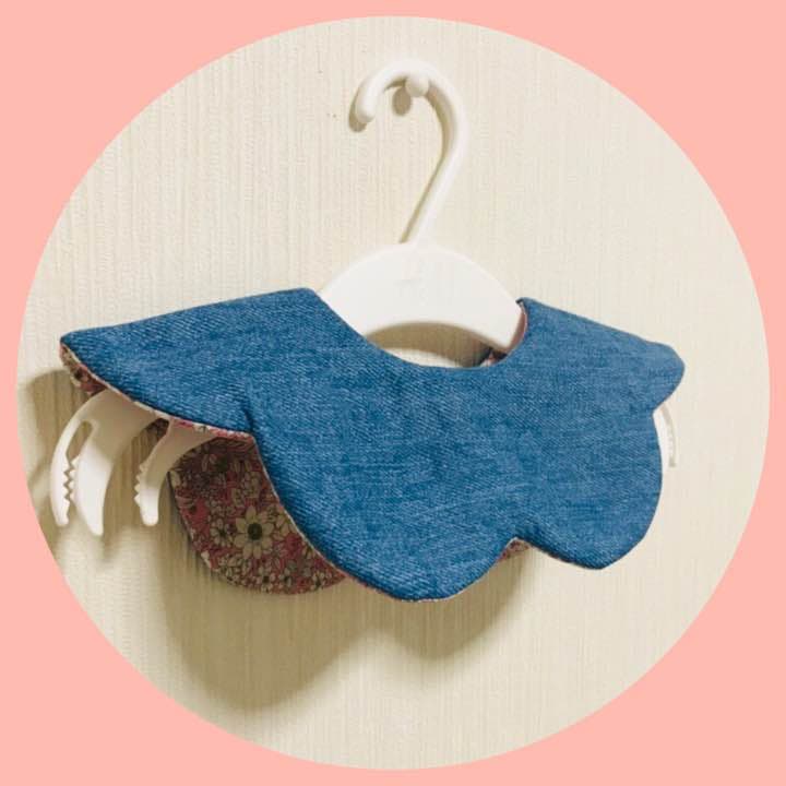 No.33♡ピンク小花のふかふか花びらスタイ♡