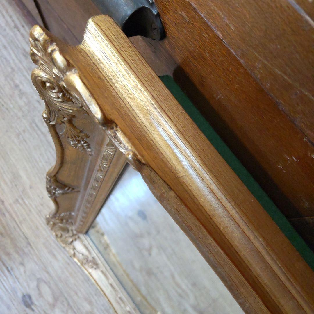 アンティークミラー　(ゴールド)