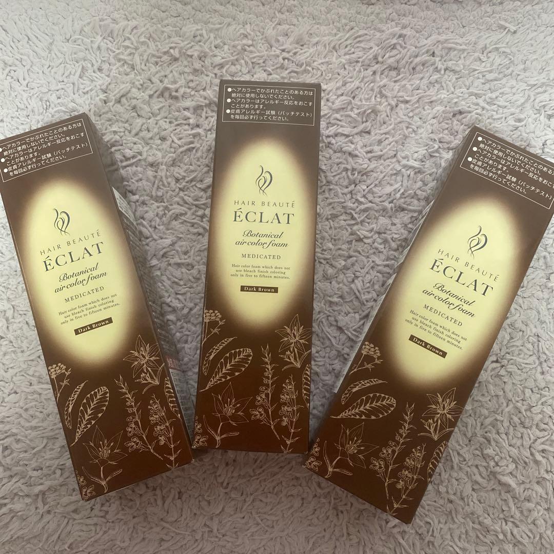 ヘアボーテエクラ　ボタニカルエアカラーフォーム EX ダークブラウン　おまけ付き