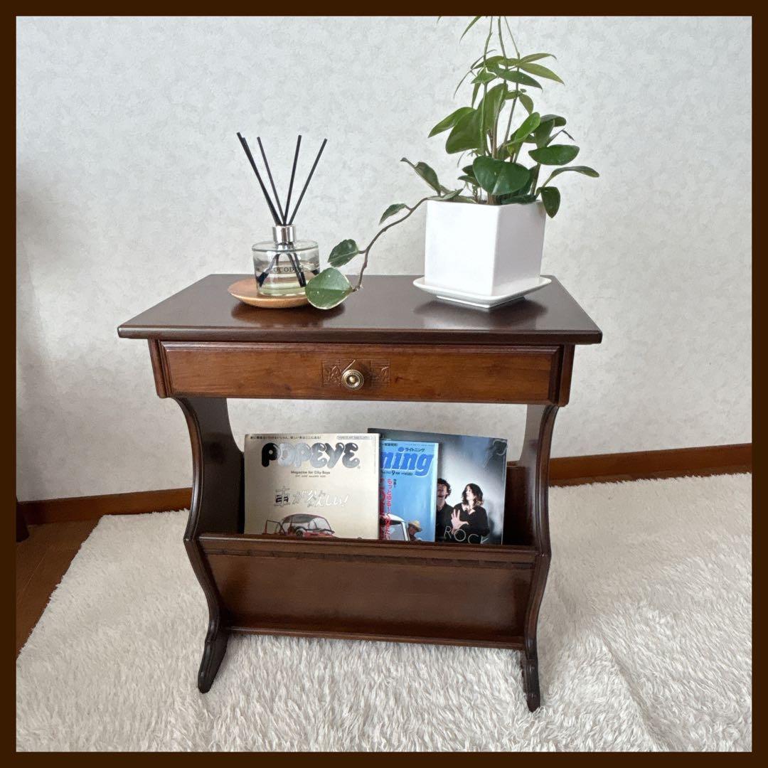 限定品】カリモクDirettore ディレトーレ 電話台 花台 引き出し 日本製