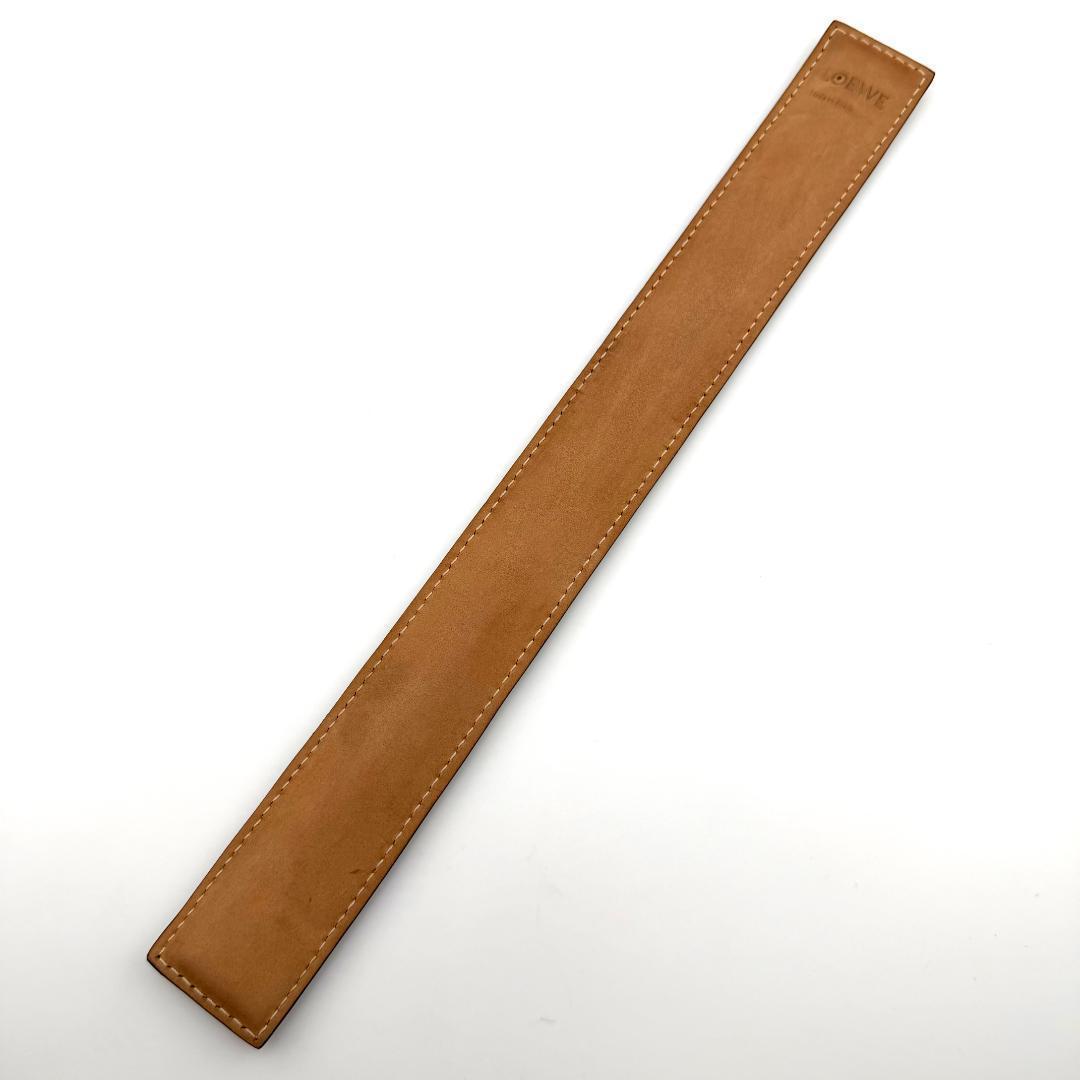 LOEWE ロエベ アナグラム スラップ ブラウン レザー ブレスレット