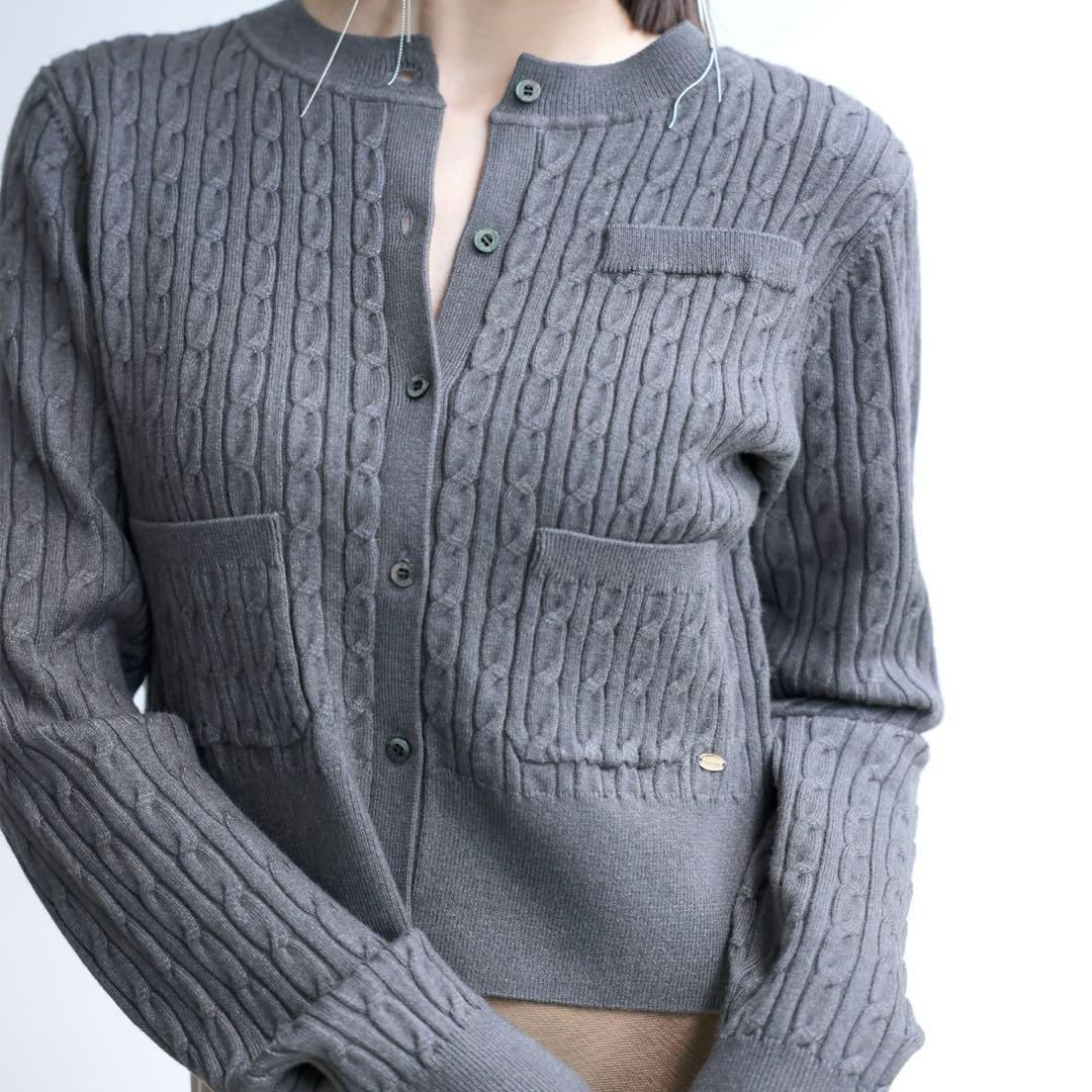 anuans リトルケーブルニットカーデガン