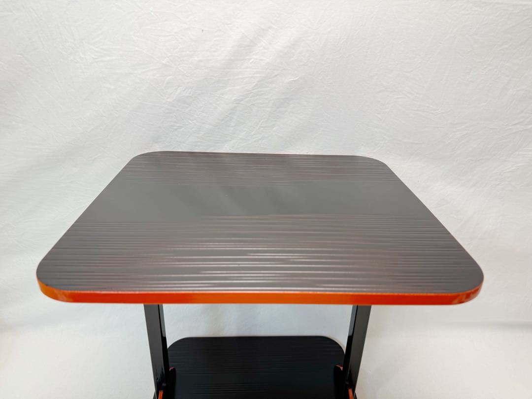 未使用 茶道具 即中斎好 溜塗爪紅 小四方棚 組み立式 紙箱