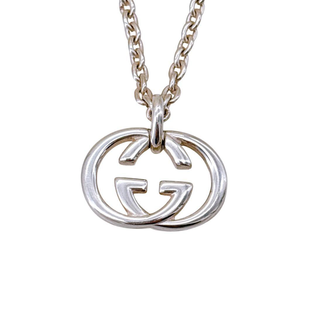 【美品】正規品　グッチ　インターロッキング　シルバーチェーンネックレスAg925