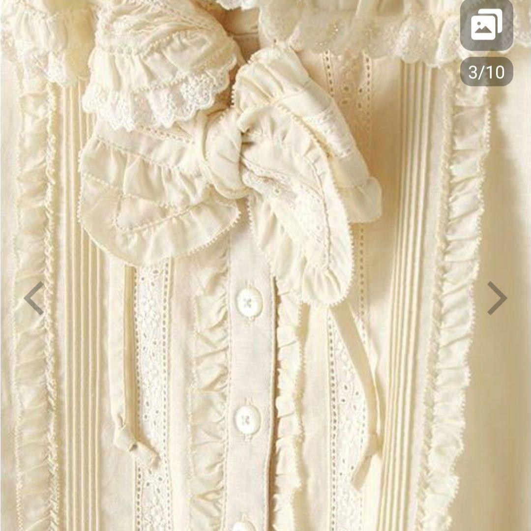 美品　ピンクハウス　2020　リボンブローチ付きフードブラウス 46200円