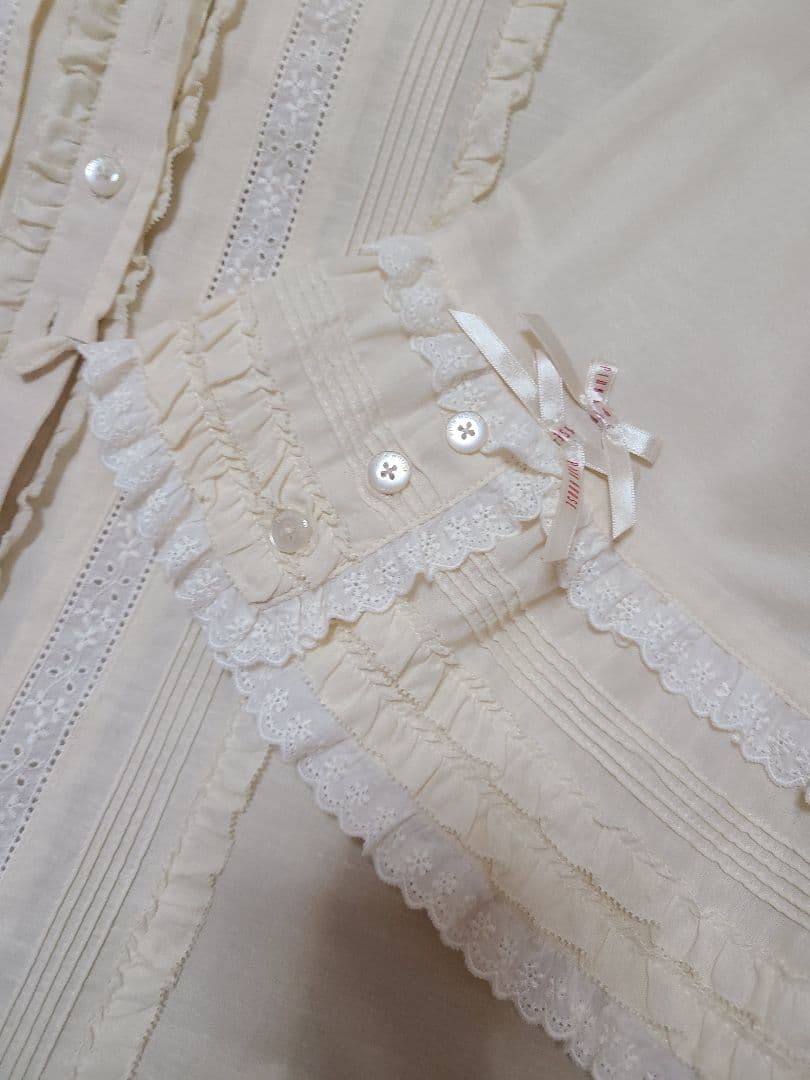 美品　ピンクハウス　2020　リボンブローチ付きフードブラウス 46200円