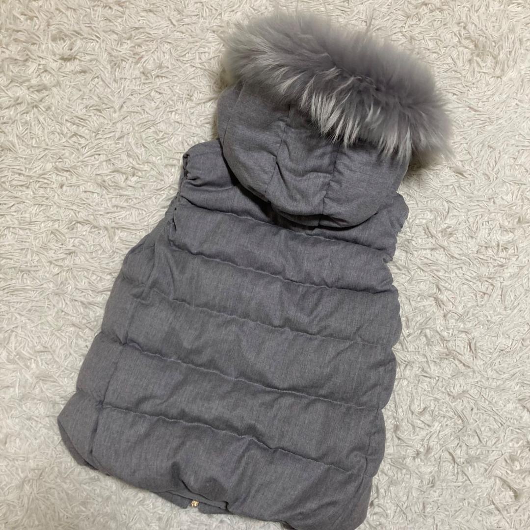 14098タトラス ルセラ ファー ダウンベスト グレー LTA184572 S