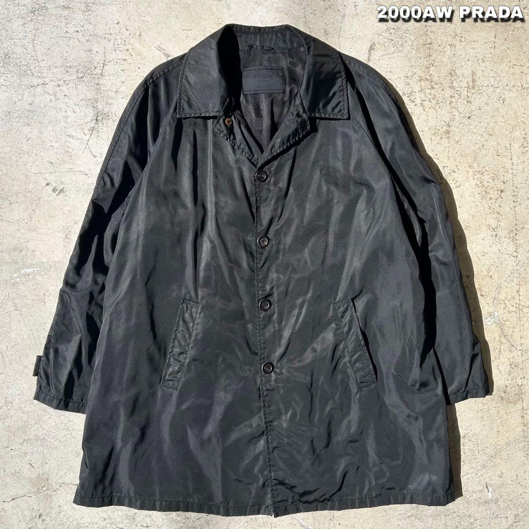 90s PRADA ナイロンコート ロングコート 99aw