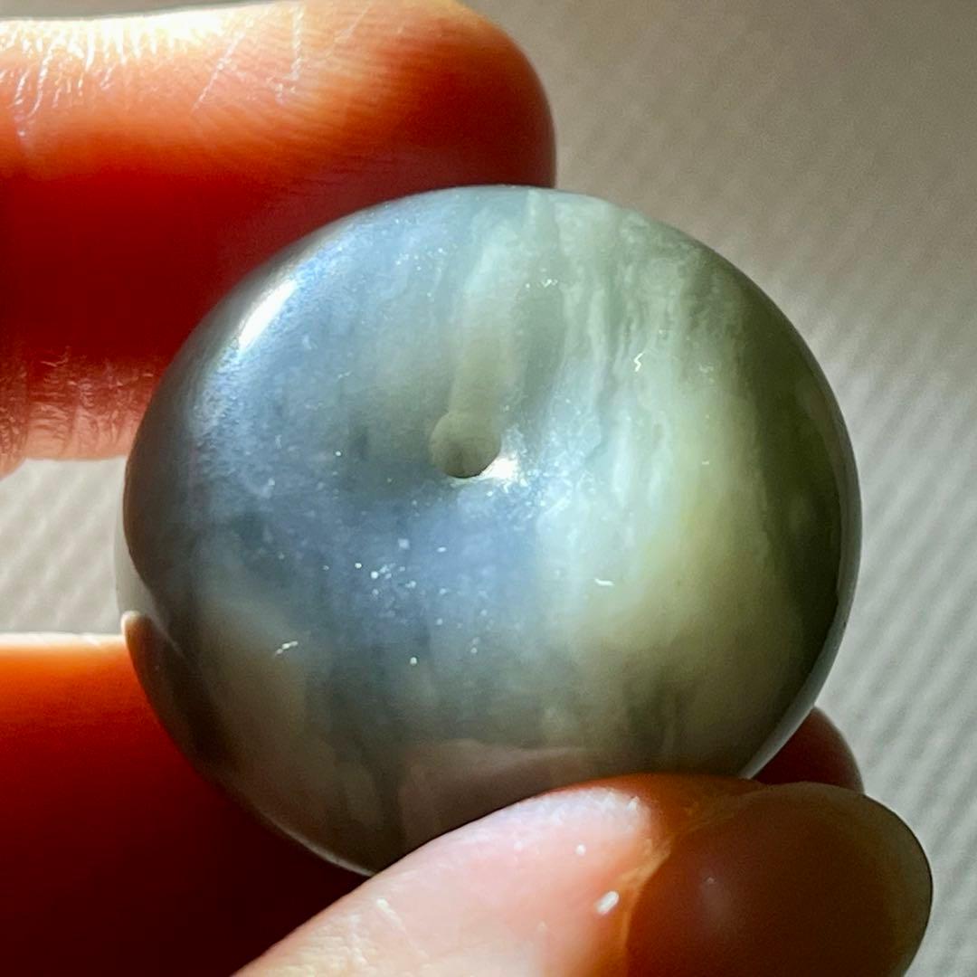 高品質 和田玉 帯状青花 彫刻 軟玉 ネフライト 平安扣 ペンダント 財運 魔除