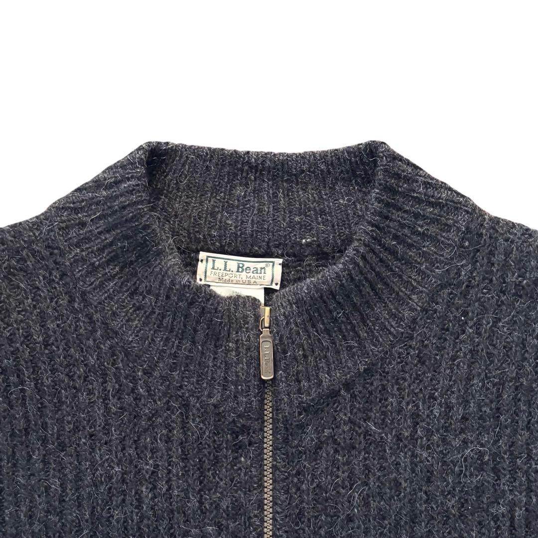 80s USA製　エルエルビーン　ドライバーズニット　アルパカ混ヴィンテージ美品