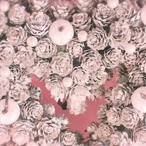 ハートリース ホワイト松かさ＆リンゴ