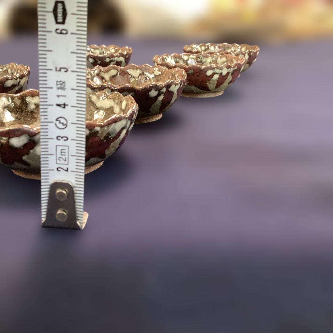 ｋｅｎｇｏｔ　　京焼乾山写雪笹少々鉢6客　黄交チ葉型小皿10客　　新品