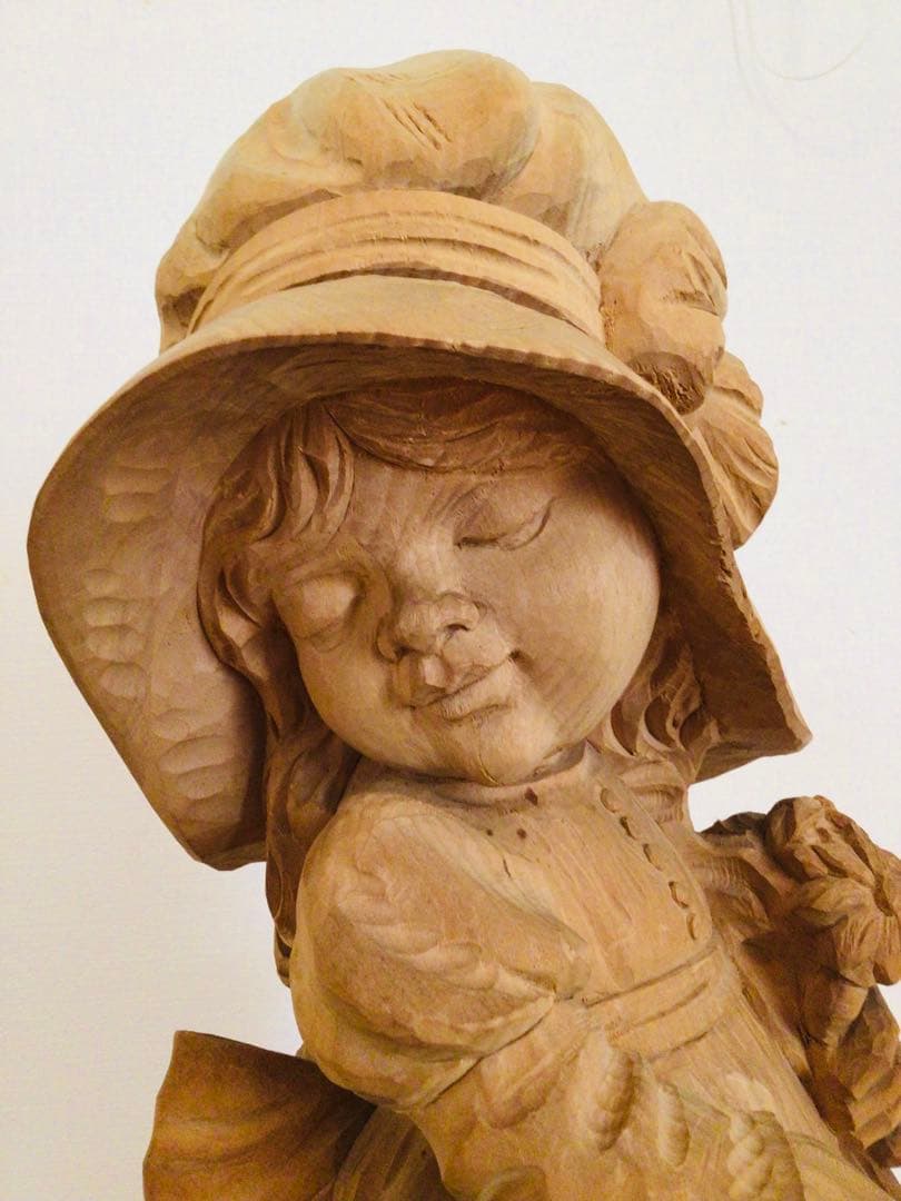 超特大逸品・非売品1点物・木彫り人形・ANRI・アンリ工房『サラ・ケイ』57cm