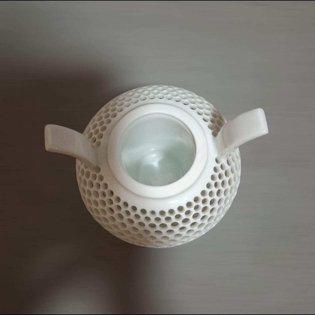 伊万里焼　香炉　白磁　 幸仙作　透し彫 　三足 　お香 　置物 　インテリア