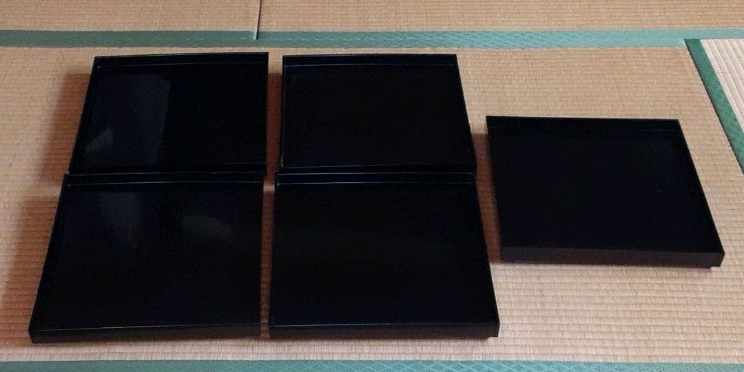 会席膳　5客 　漆匠　表清作　木箱付