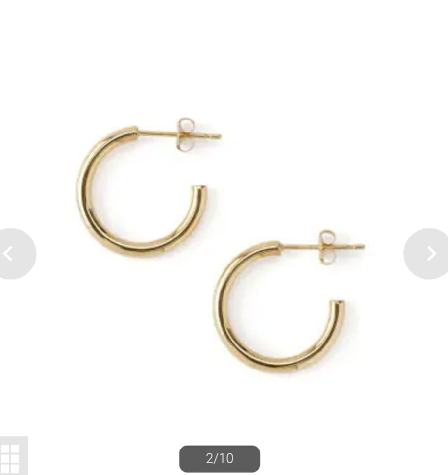 【シエナロゼ】パイプハーフフープピアス[M]