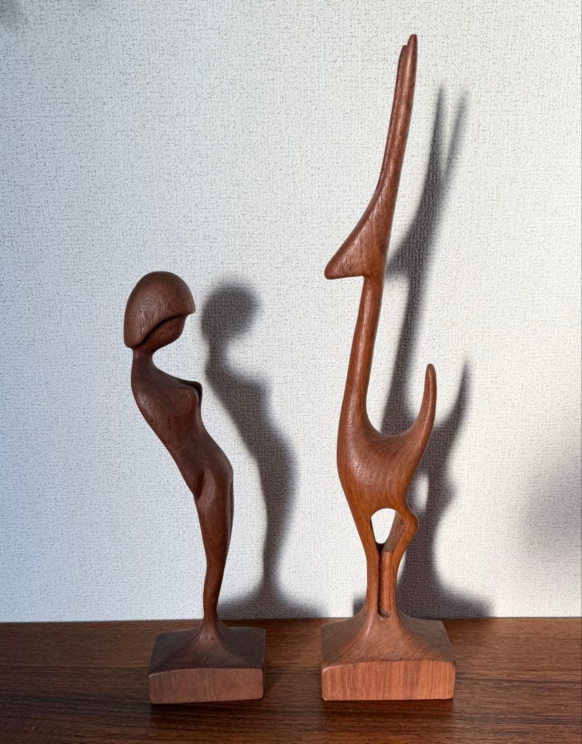 60s Arne Basse オブジェ ガゼル 女性 デンマーク チーク材 北欧