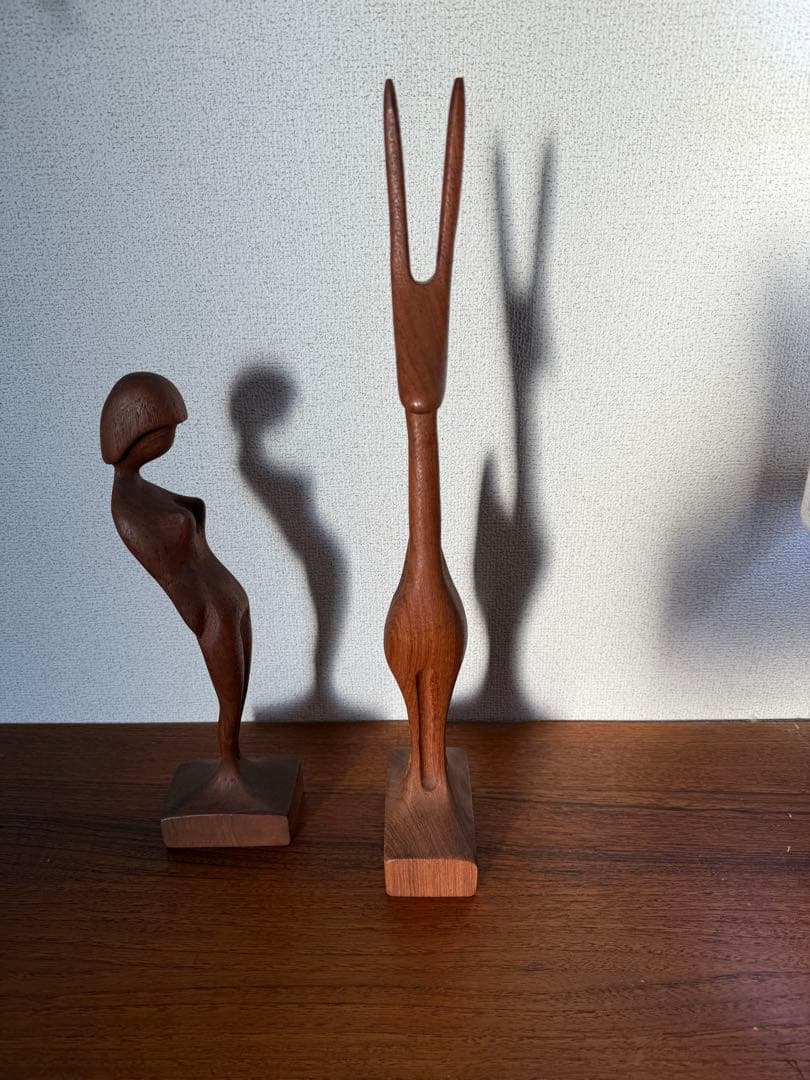 60s Arne Basse オブジェ ガゼル 女性 デンマーク チーク材 北欧